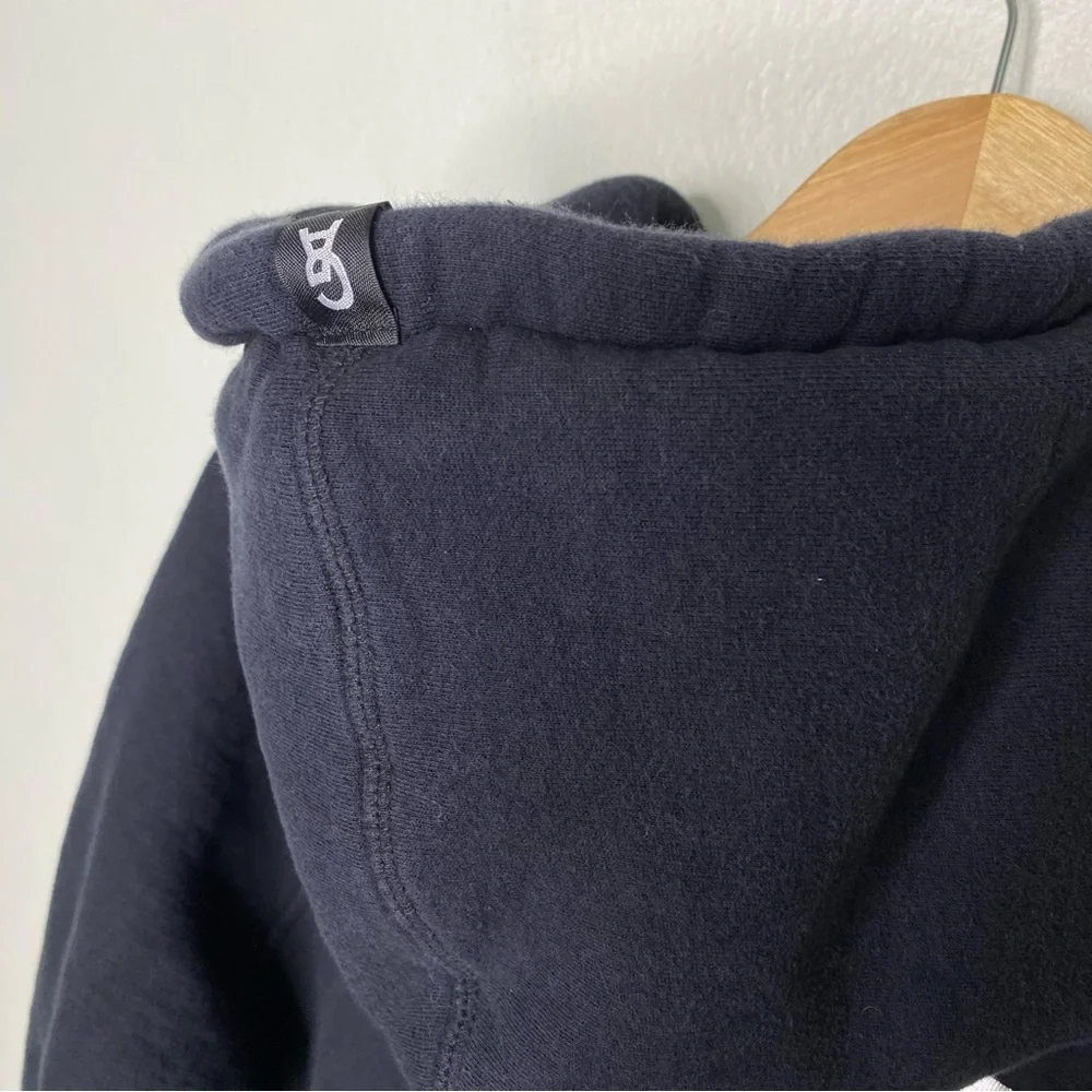 Good American Stars And Stripes Black Silver Hoodie Sweatshirt Dress - Picture 10 of 16